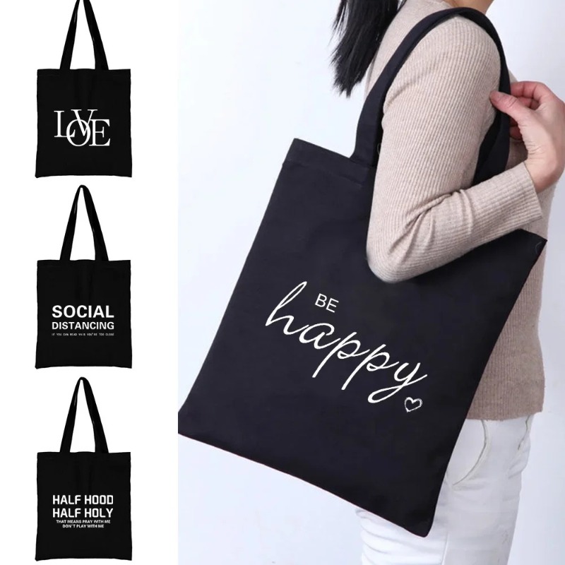 Women Bags For Office - กระเป๋าถือสะพายไหล่ลายแมวสีส้มการ์ตูนน่ารัก สีดำ ความจุมาก เหมาะสำหรับทำงาน วันหยุด ช้อปปิ้ง