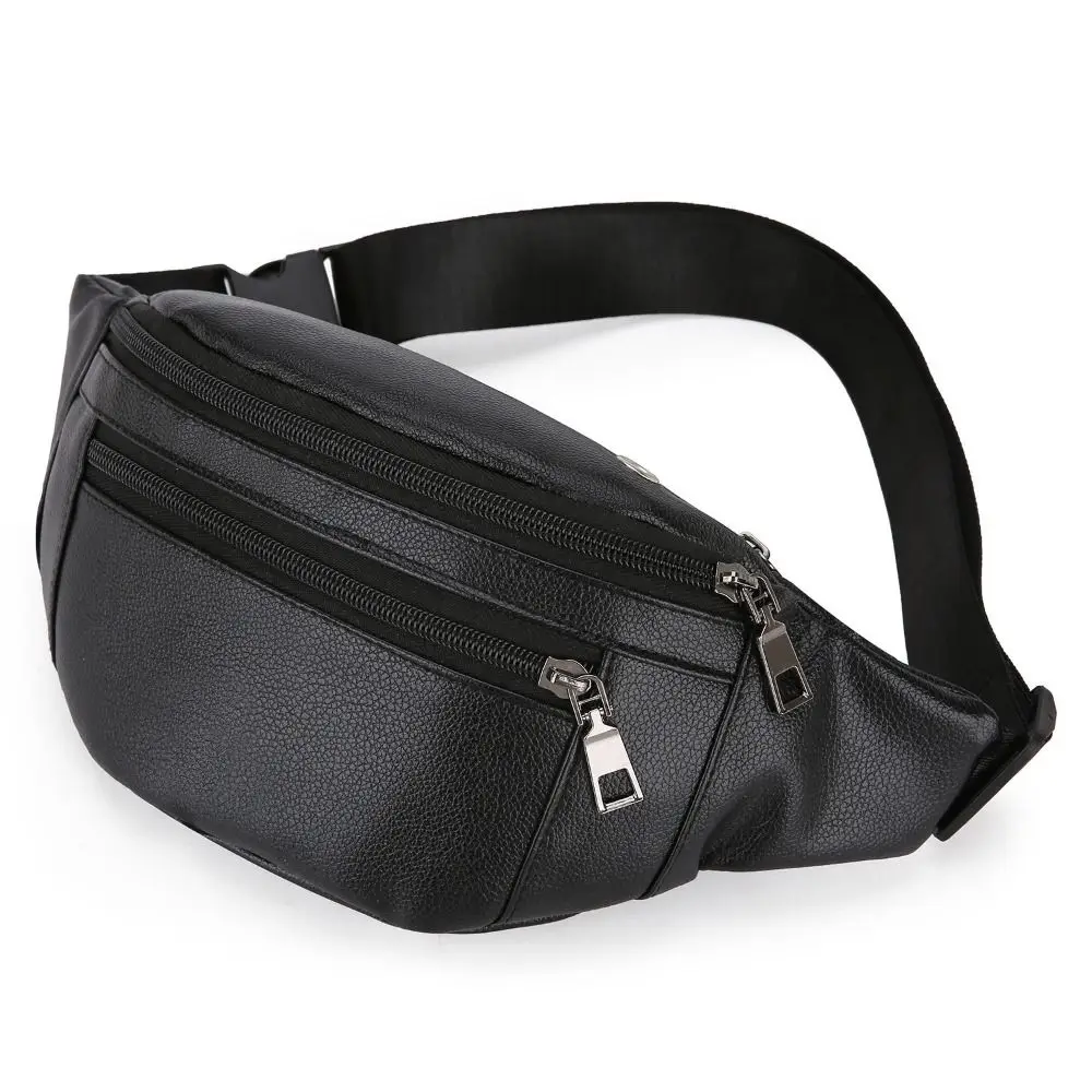 Saddle Bag Leather - กระเป๋าใส่เงินแบบสะพายข้างอเนกประสงค์สำหรับธุรกิจกลางแจ้งและกีฬา ​ กระเป๋าคาดเอวหนังสังเคราะห์กันน้ำสำหรับผู้ชาย