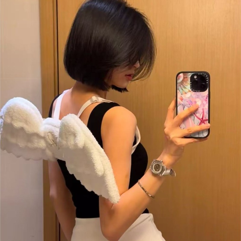 Women Bags White - กระเป๋าเป้สะพายหลัง JIAERDI ลายปีกนางฟ้าสีขาวหวาน สไตล์โลลิต้าญี่ปุ่น น่ารัก สำหรับผู้หญิง