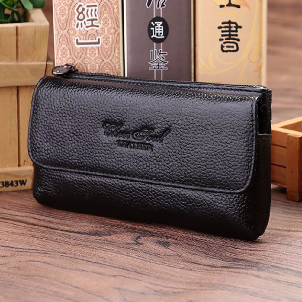 Saddle Bag Leather - กระเป๋าคาดเอวสำหรับผู้ชายกระเป๋าคาดสะโพกหนังแท้ธุรกิจหนังวัวแท้ห่วงผิวหนังวัวแท้เคสโทรศัพท์มือถือผู้ชายกระเป๋าตะขอ