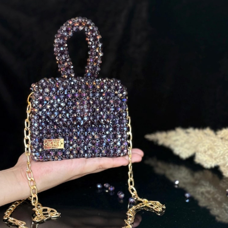 Women Bags Manufacturer - อุตสาหกรรมหนักการผลิตคริสตัลลูกปัดกระเป๋า Shining คุณภาพสูงเนื้อผู้หญิงกระเป๋าไหล่กระเป๋าถือ
