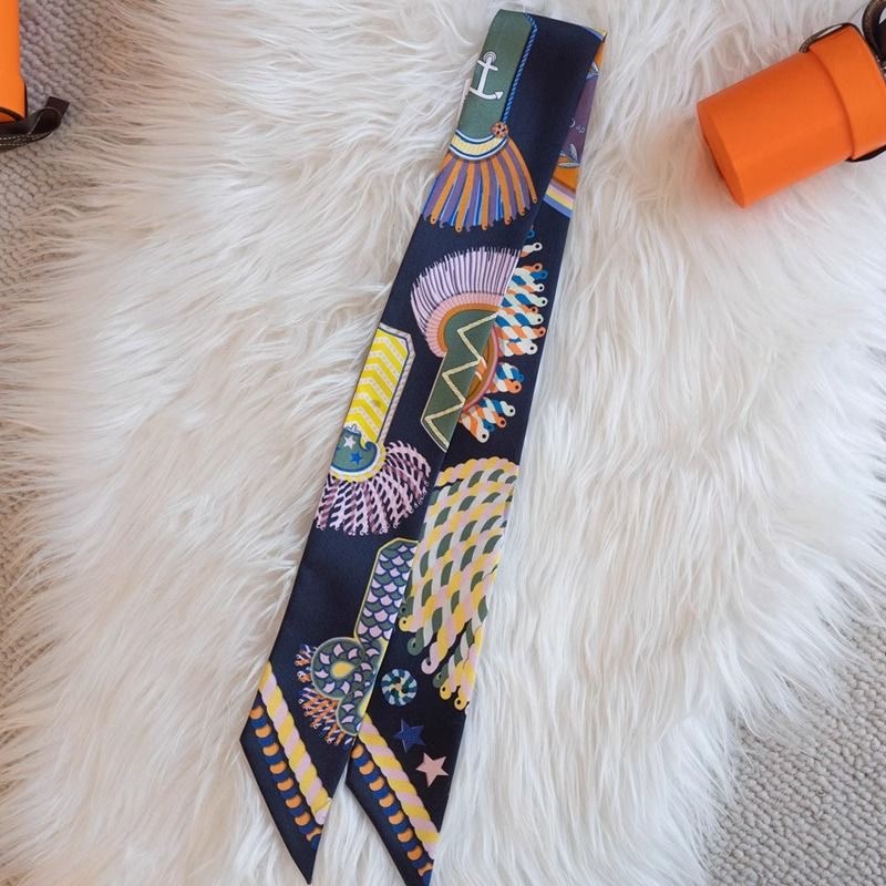 Women Bags Hermes - ผ้าพันคอยาวหรูหราพร้อมการออกแบบอินทรธนูสําหรับ Hermes แรงบันดาลใจตะกร้ากระเป๋าจัดแต่งทรงผม Ins อุปกรณ์เสริมอินเทรนด์จัดส่งฟรี