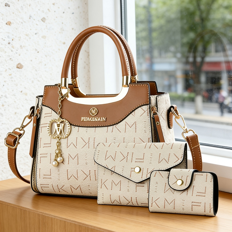 ชุดกระเป๋าพิมพ์ลายตัวอักษร 3 ช - Women'S Bags Handbags บทวิจารณ์และราคา