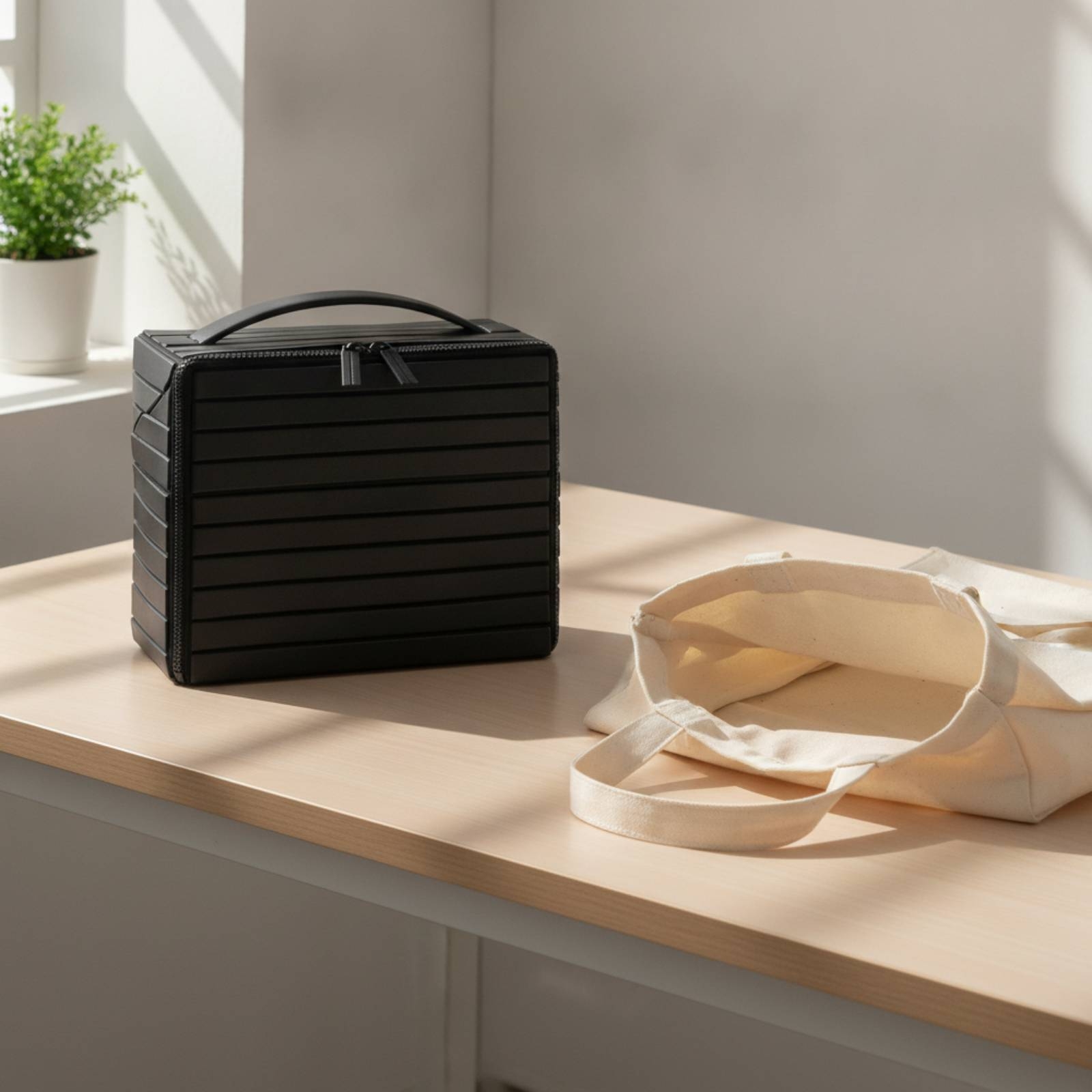 กระเป๋าเครื่องสำอางพร้อมหูหิ้ว - Box Bag Rigid บทวิจารณ์และราคา