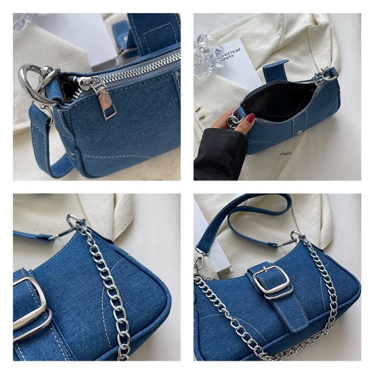 กระเป๋าผ้าแคนวาสสะพายไหล่ดีไซน - Women Bags Jeans บทวิจารณ์และราคา