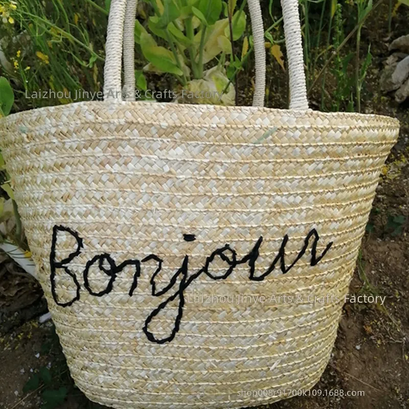 กระเป๋าถือสานฟางข้าวปักลายฟลาม - Women Bags Manufacturer บทวิจารณ์และราคา