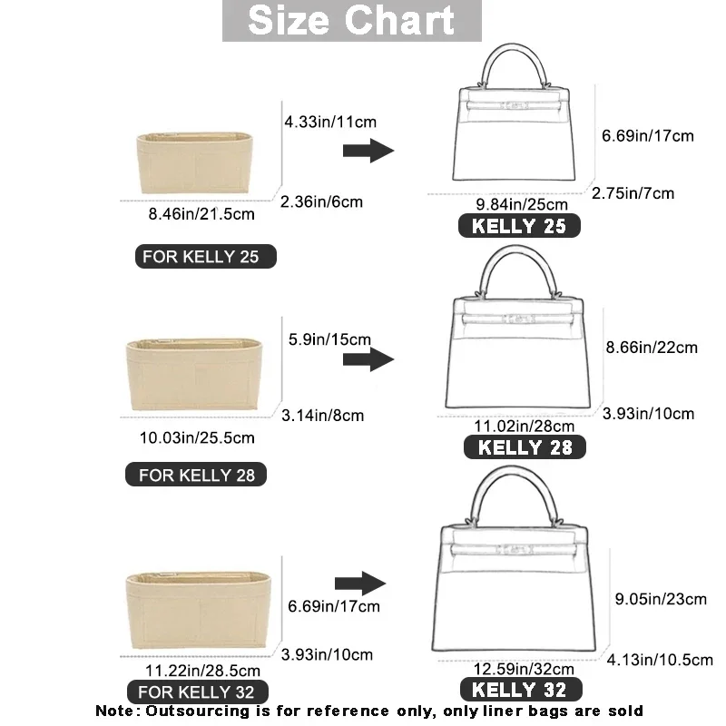 Felt ผ้าใส่กระเป๋าสําหรับ Herm - Women Bags Hermes บทวิจารณ์และราคา