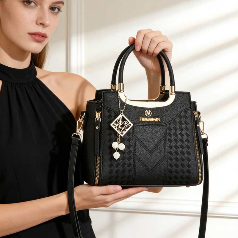 ชุดกระเป๋าถือ 3 ชิ้น ทำจากหนัง - Women'S Bags Handbags บทวิจารณ์และราคา