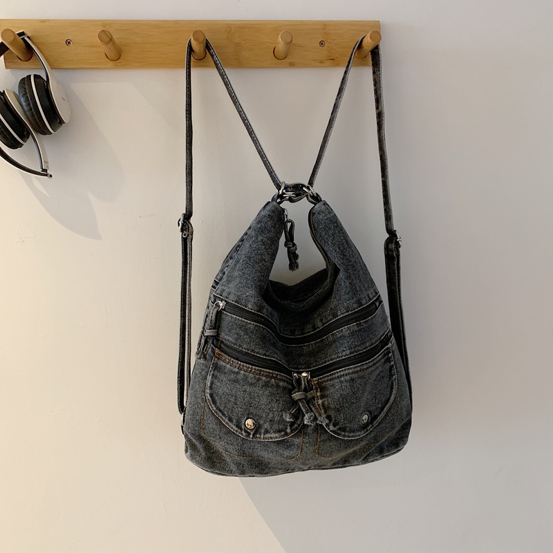 กระเป๋าโท้ทผ้ายีนส์วินเทจแบบฟอ - Women Bags Jeans บทวิจารณ์และราคา