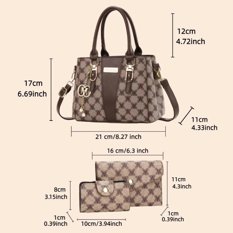 กระเป๋าถือพิมพ์ลายตัวอักษรหรูห - Women'S Bags Handbags บทวิจารณ์และราคา