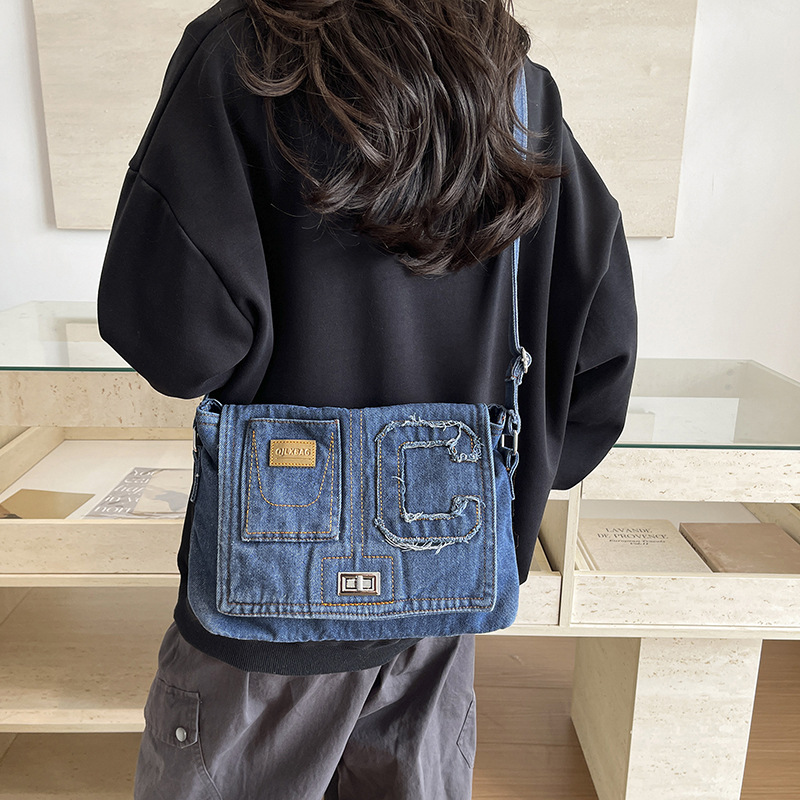 กระเป๋าสะพายข้างผู้หญิงผ้ายีนส - Women Bags Jeans บทวิจารณ์และราคา