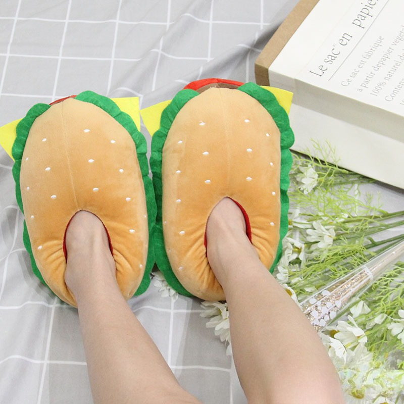 รองเท้าแตะตุ๊กตาแฮมเบอร์เกอร์ก - Women Bags New บทวิจารณ์และราคา
