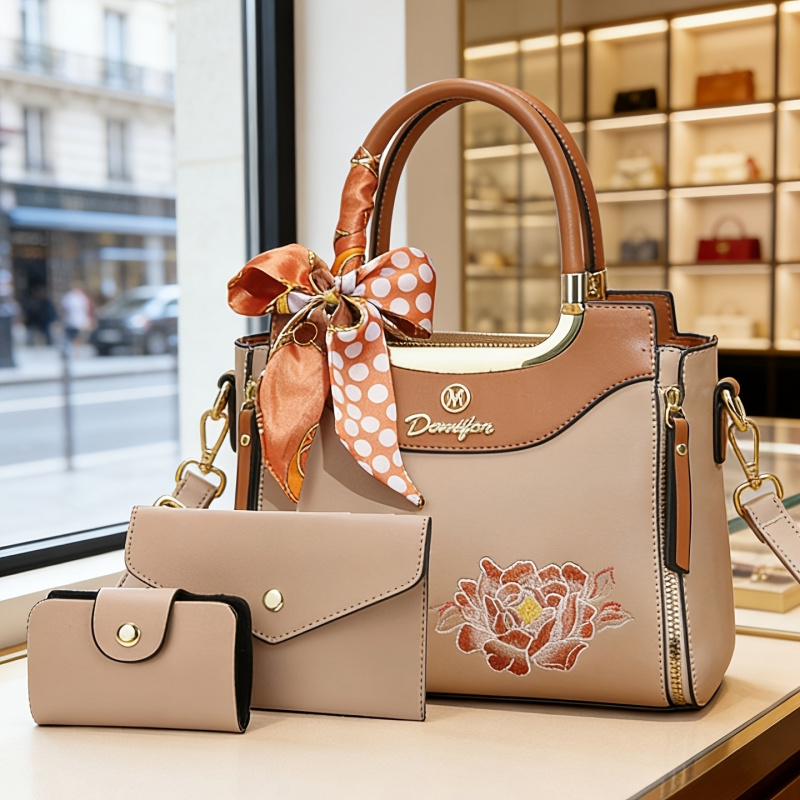 ชุดกระเป๋าถือปักลายคุณภาพสูง 3 - Women Bags For Office บทวิจารณ์และราคา