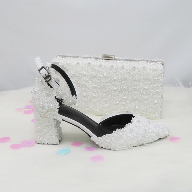 รองเท้าเจ้าสาวสีน้ำเงินขาวประด - Women Bags White บทวิจารณ์และราคา