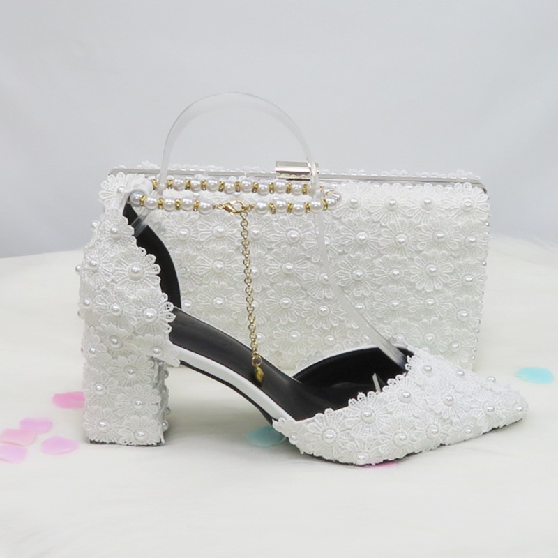 รองเท้าเจ้าสาวสีน้ำเงินขาวประด - Women Bags White บทวิจารณ์และราคา