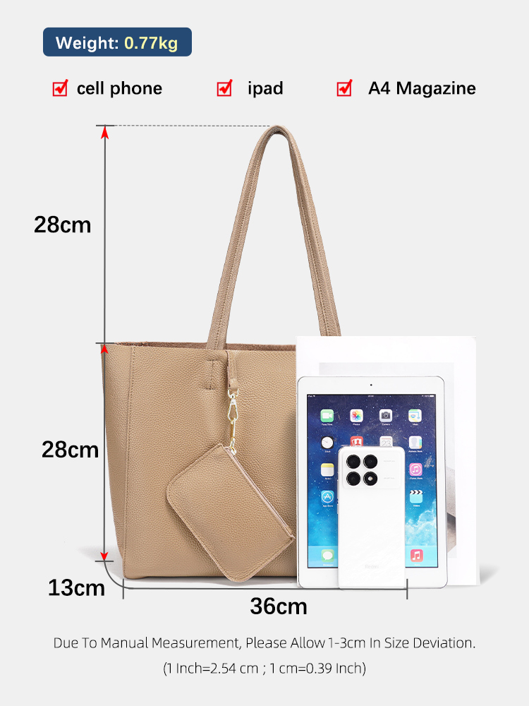 กระเป๋าถือขนาดใหญ่หนังแท้ Zenc - Women Bags For Office บทวิจารณ์และราคา