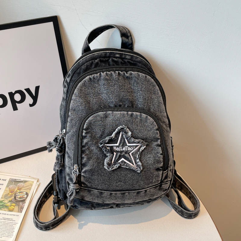 แฟชั่น Y2K กระเป๋าเป้สะพายหลัง - Women Bags Jeans บทวิจารณ์และราคา
