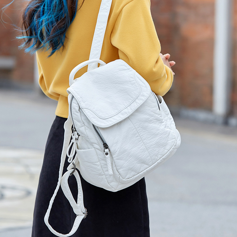 กระเป๋าเป้สะพายหลังสำหรับผู้หญ - Women Bags White บทวิจารณ์และราคา