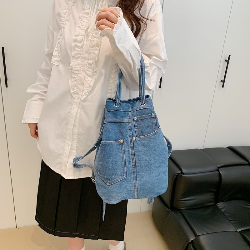 กระเป๋าเป้สะพายหลังผู้หญิงผ้าเ - Women Bags Jeans บทวิจารณ์และราคา