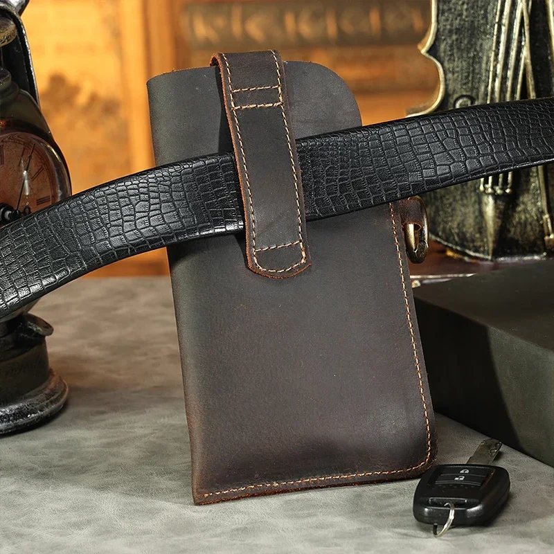 บุรุษหนังแท้เอวกระเป๋าโทรศัพท์ - Saddle Bag Leather บทวิจารณ์และราคา