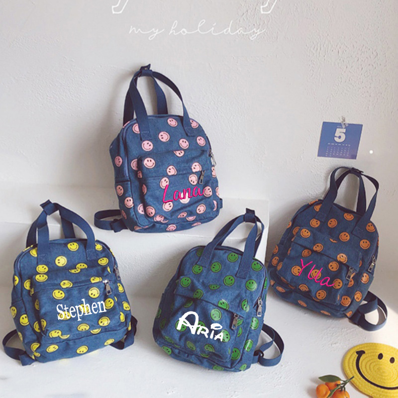 กระเป๋าเป้สะพายหลังผ้าเดนิมปัก - Women Bags Jeans บทวิจารณ์และราคา