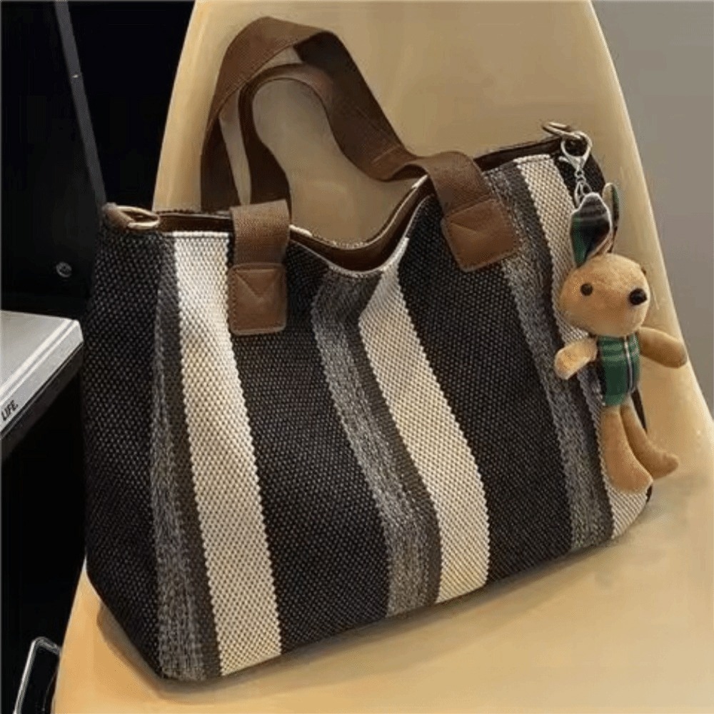 กระเป๋าผ้าลายทางแบบใหม่ กระเป๋ - Women Bags For Office บทวิจารณ์และราคา