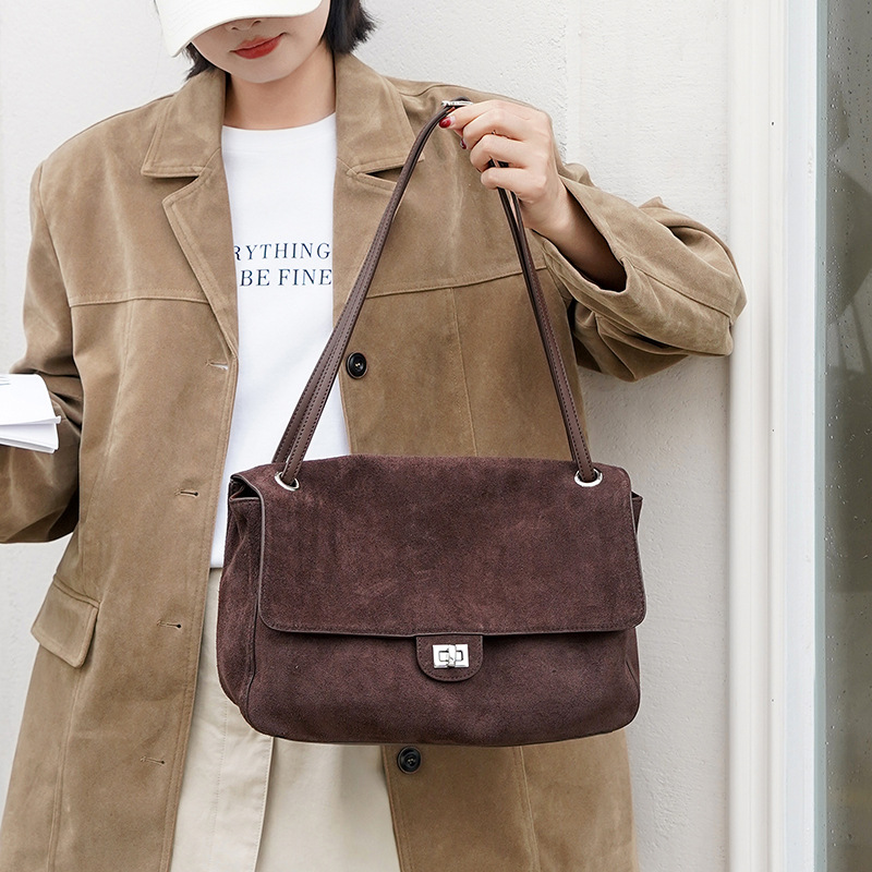 กระเป๋าหนังกลับแท้สะพายไหล่สำห - Women Bags For Work บทวิจารณ์และราคา