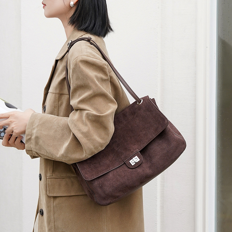 กระเป๋าหนังกลับแท้สะพายไหล่สำห - Women Bags For Work บทวิจารณ์และราคา